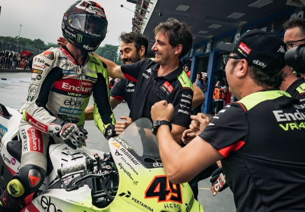 Fabio Di Giannantonio VR46 Ducati GP25 Márquez Bagnaia