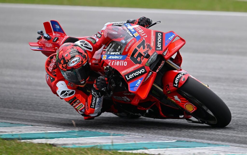 Essais MotoGP de Pecco Bagnaia sur Ducati Sepang